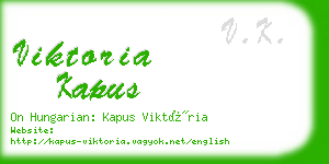 viktoria kapus business card